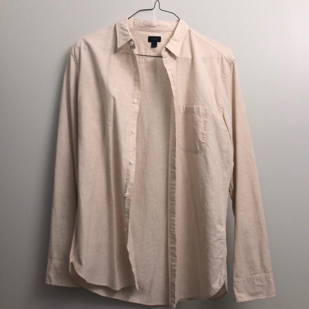 NWOT MENS Jcrew Off-White Button Up